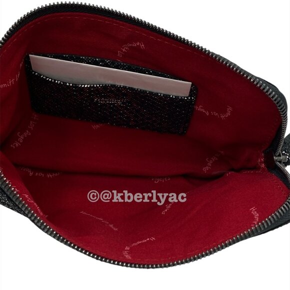 2-Piece Set Hammitt Nash Small Black Leather Wristlet/Crossbody & Montana Pocket - Picture 4 of 6